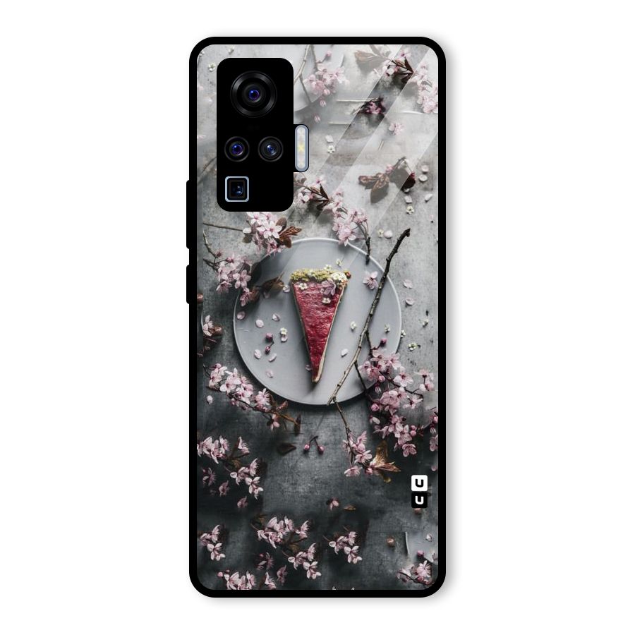 Pastry Florals Glass Back Case for Vivo X50 Pro