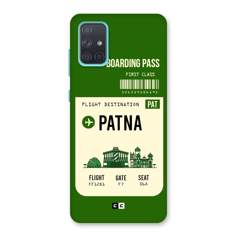 Patna Boarding Pass Back Case for Galaxy A71