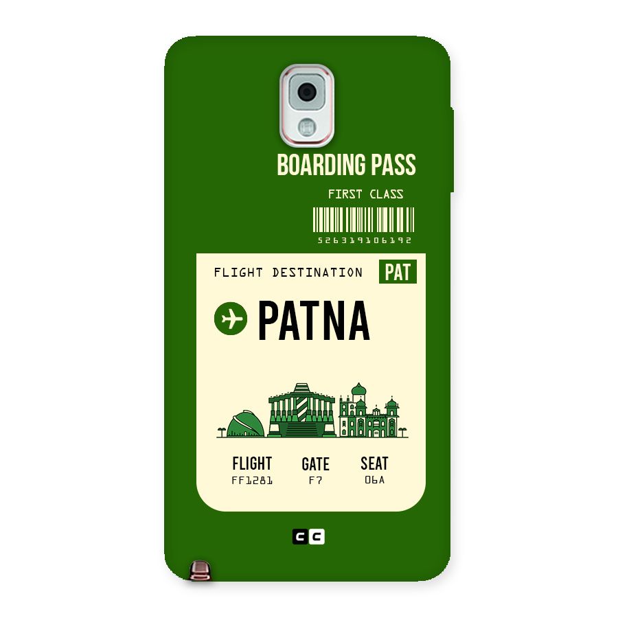Patna Boarding Pass Back Case for Galaxy Note 3