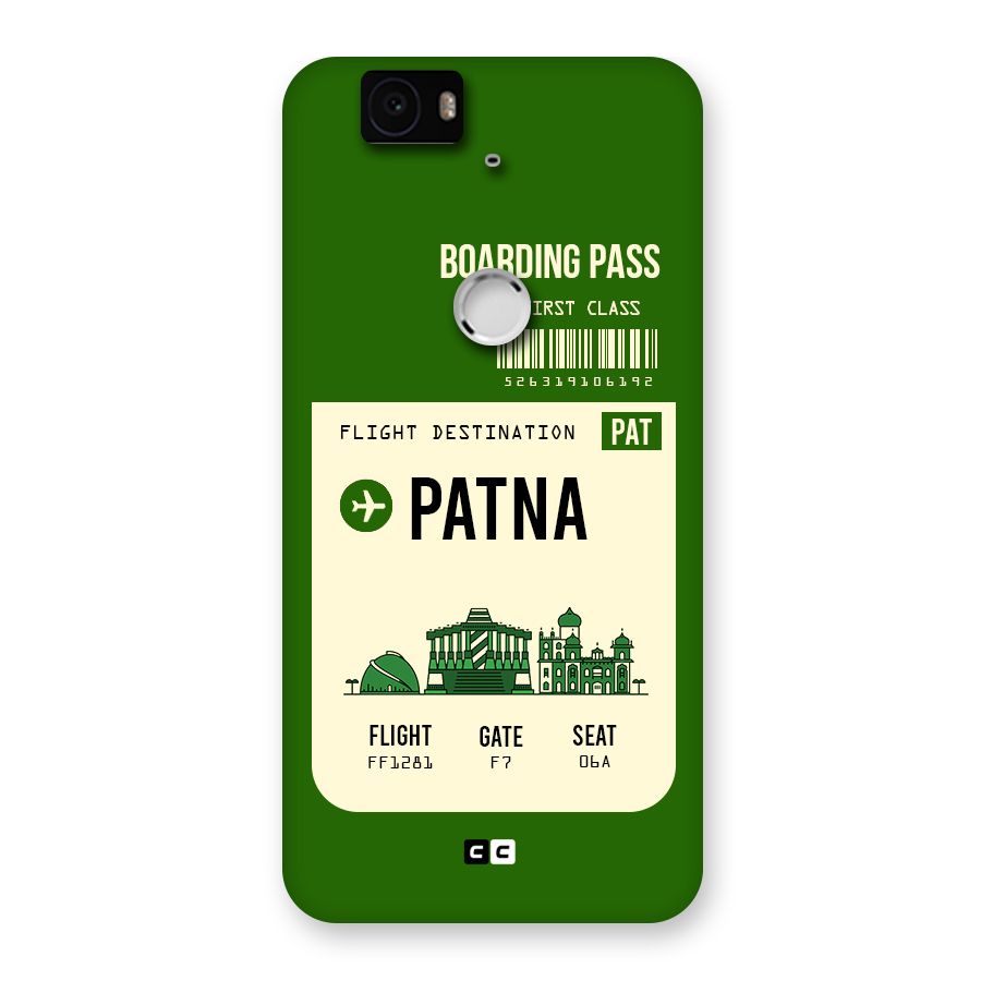 Patna Boarding Pass Back Case for Google Nexus-6P