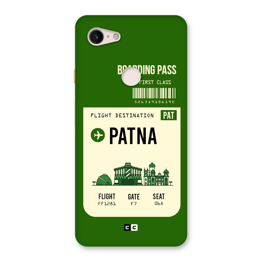Patna Boarding Pass Back Case for Google Pixel 3 XL