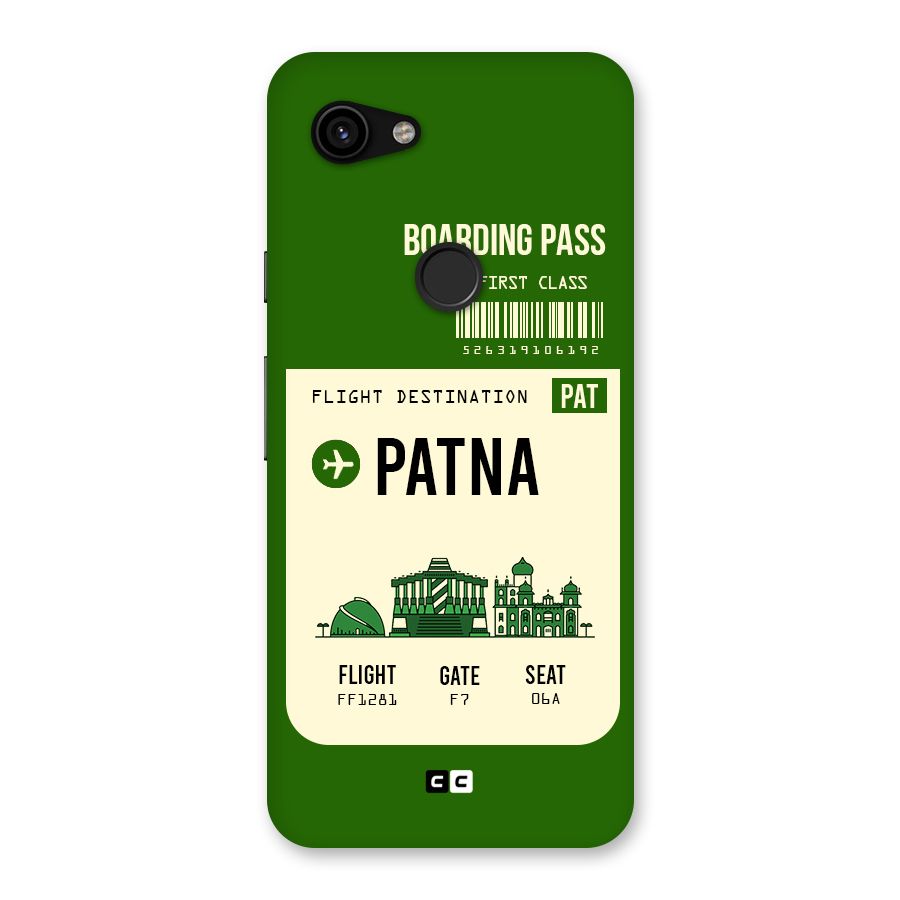 Patna Boarding Pass Back Case for Google Pixel 3a