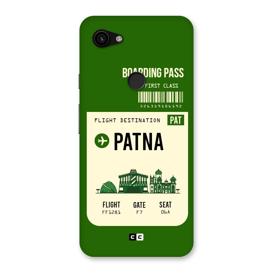 Patna Boarding Pass Back Case for Google Pixel 3a XL