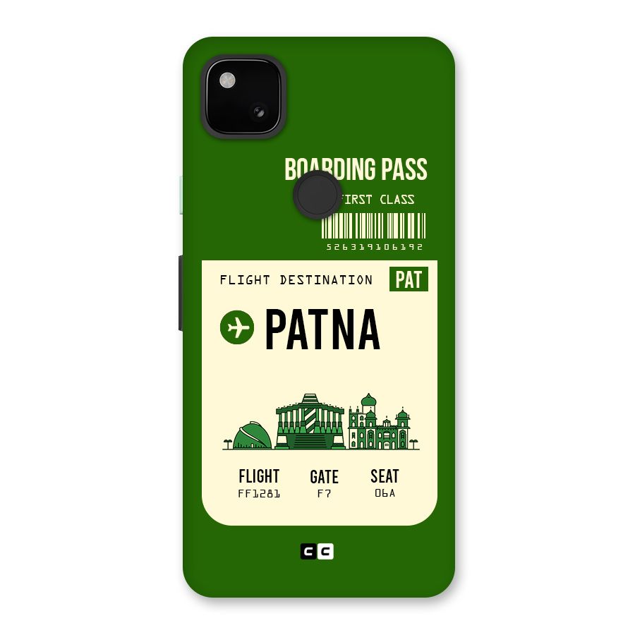 Patna Boarding Pass Back Case for Google Pixel 4a