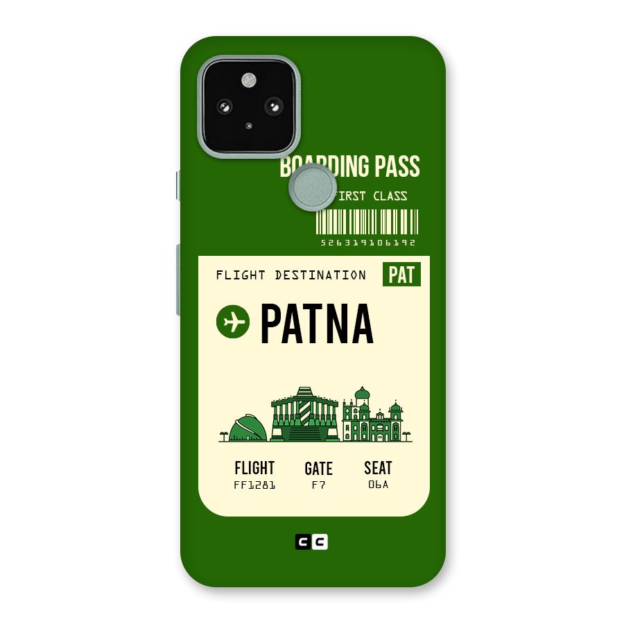Patna Boarding Pass Back Case for Google Pixel 5
