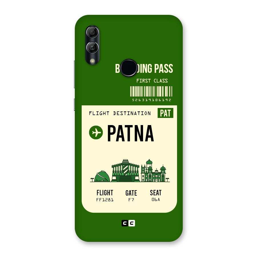 Patna Boarding Pass Back Case for Honor 10 Lite