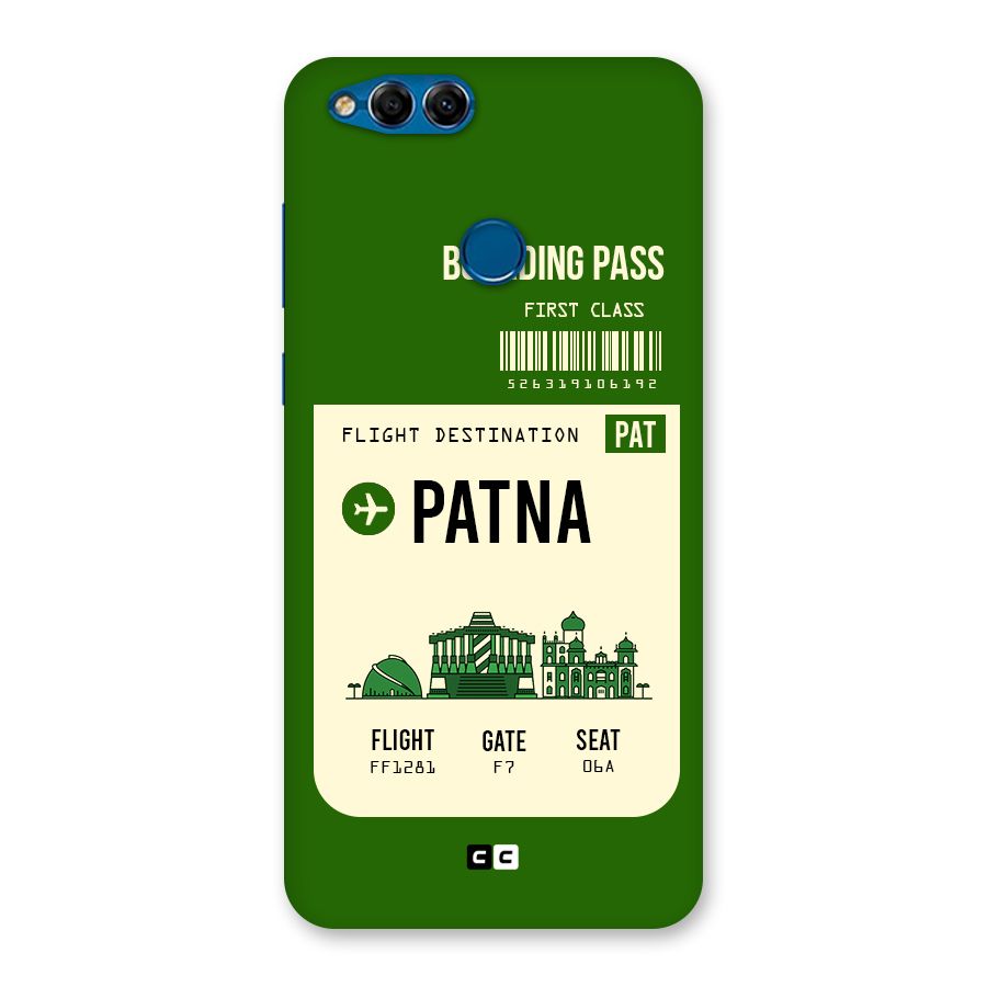 Patna Boarding Pass Back Case for Honor 7X