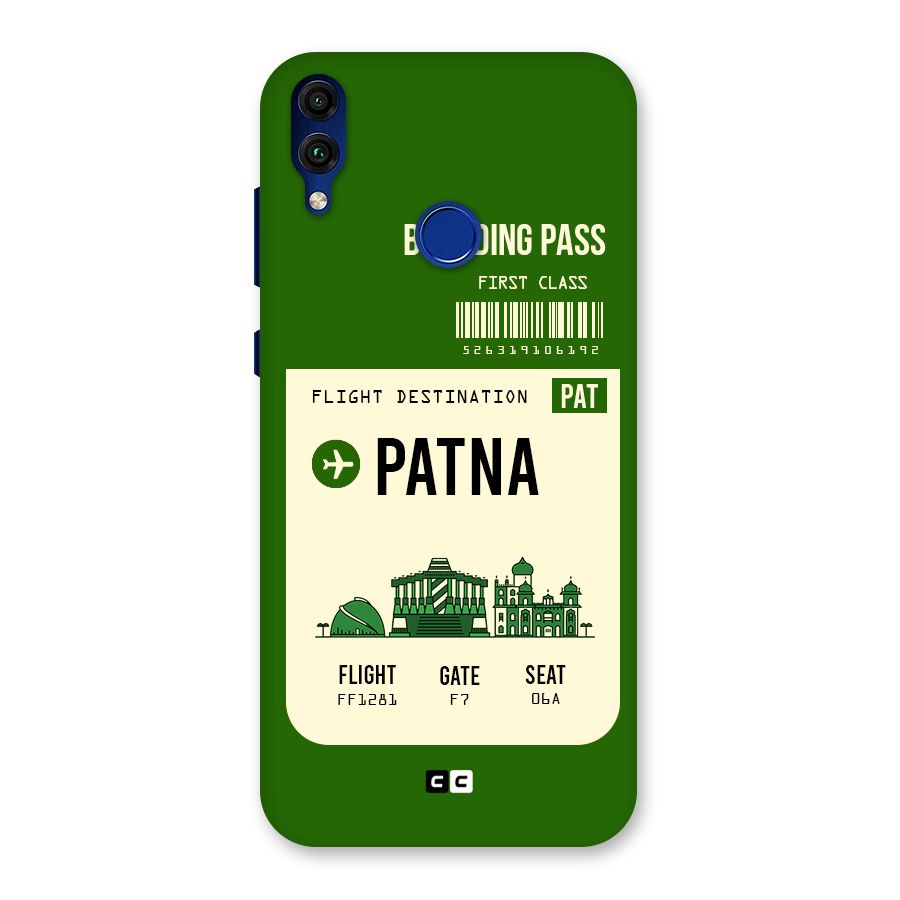Patna Boarding Pass Back Case for Honor 8C