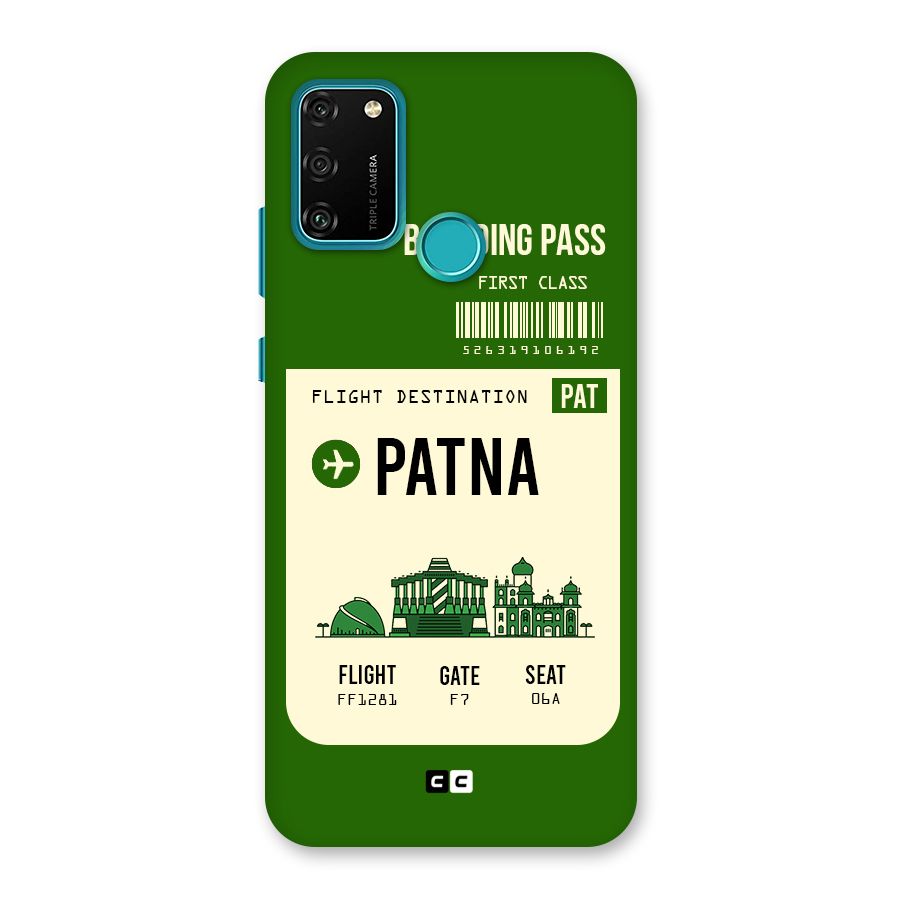 Patna Boarding Pass Back Case for Honor 9A