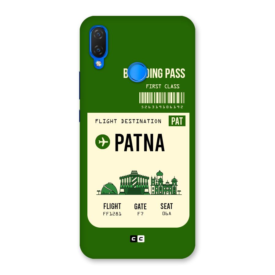 Patna Boarding Pass Back Case for Huawei P Smart+