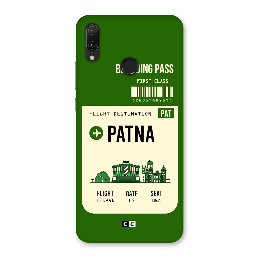 Patna Boarding Pass Back Case for Huawei Y9 (2019)