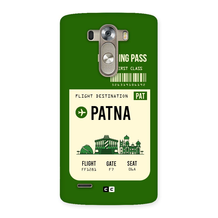 Patna Boarding Pass Back Case for LG G3