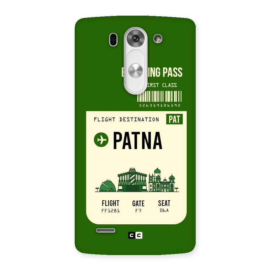 Patna Boarding Pass Back Case for LG G3 Beat