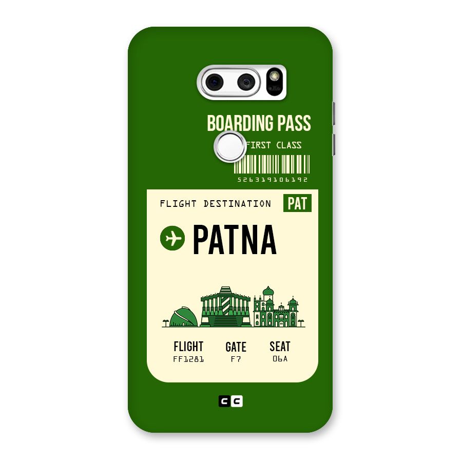 Patna Boarding Pass Back Case for LG V30