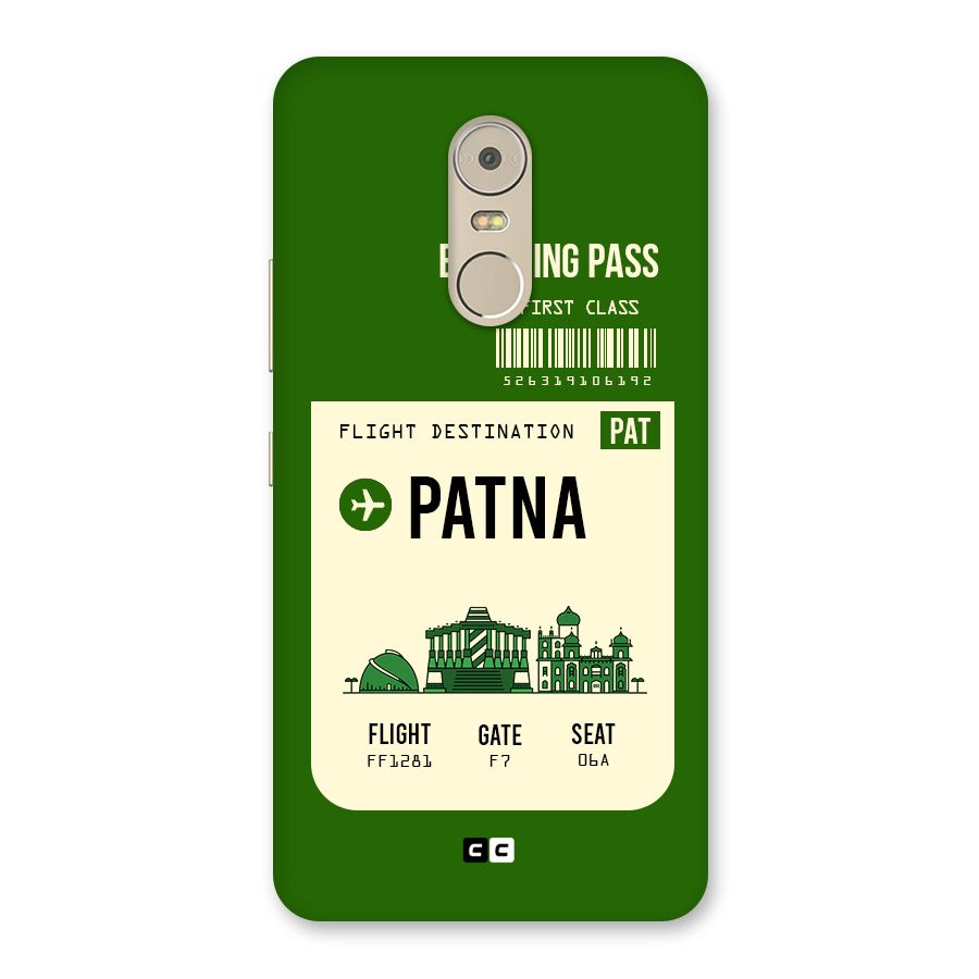 Patna Boarding Pass Back Case for Lenovo K6 Note