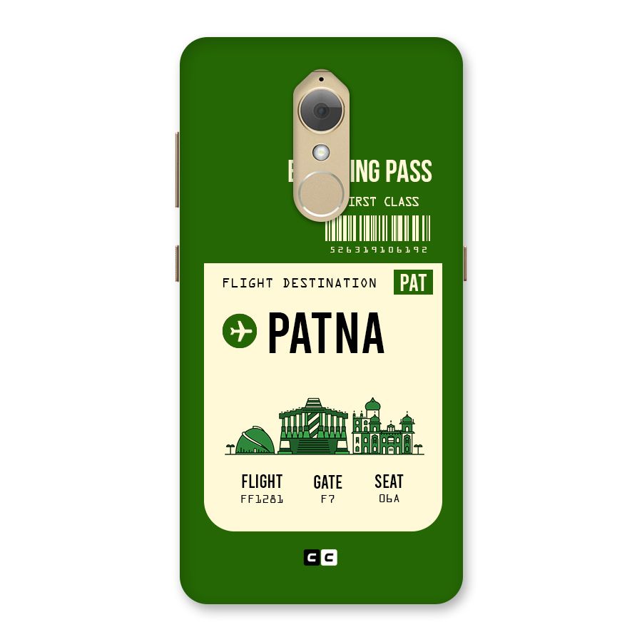 Patna Boarding Pass Back Case for Lenovo K8