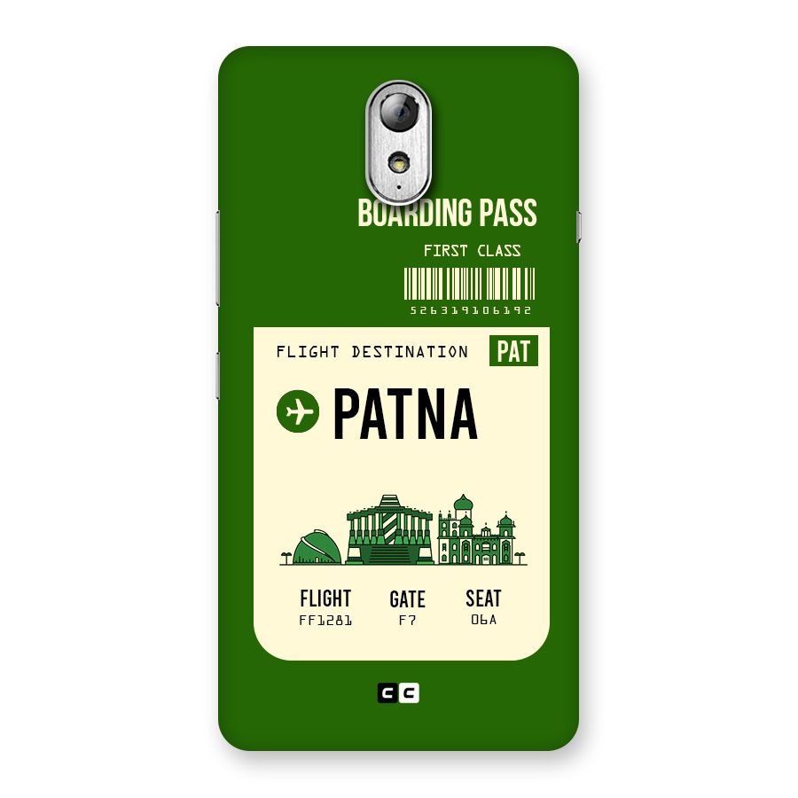 Patna Boarding Pass Back Case for Lenovo Vibe P1M