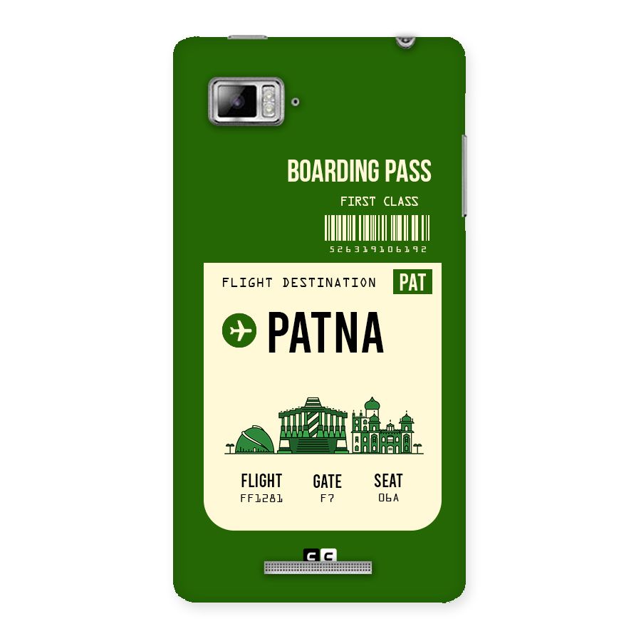 Patna Boarding Pass Back Case for Lenovo Vibe Z K910