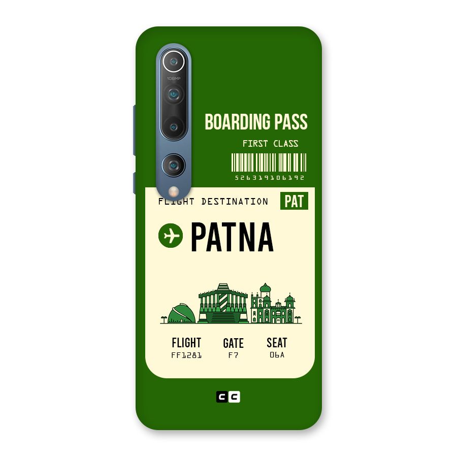Patna Boarding Pass Back Case for Mi 10