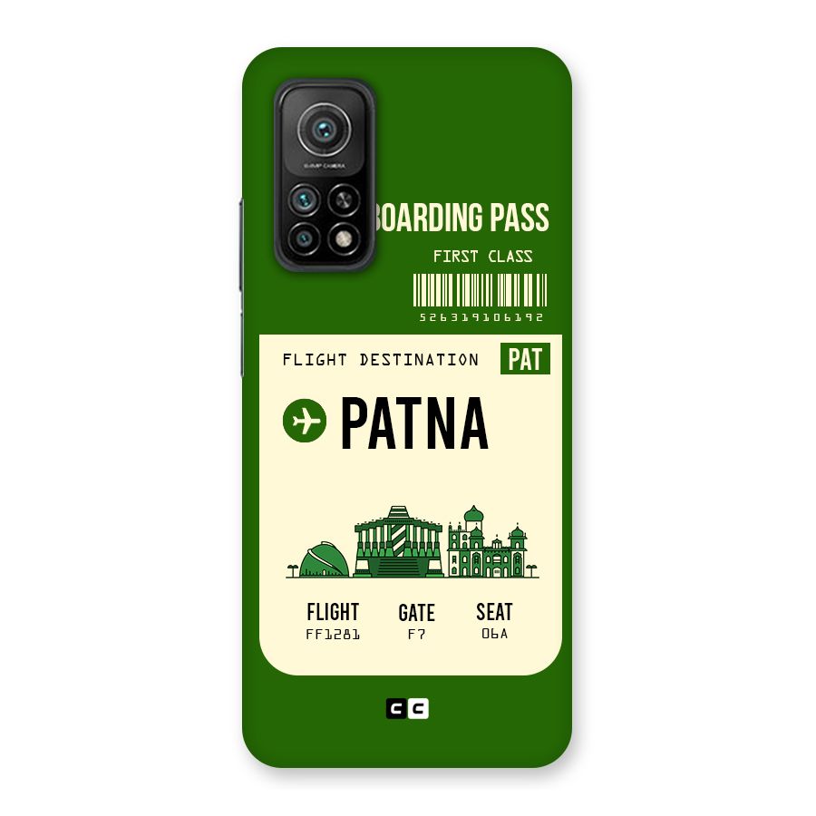 Patna Boarding Pass Back Case for Mi 10T Pro 5G