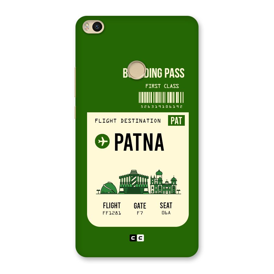Patna Boarding Pass Back Case for Mi Max 2