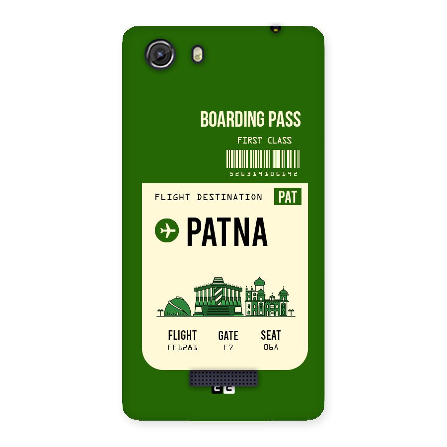 Patna Boarding Pass Back Case for Micromax Unite 3