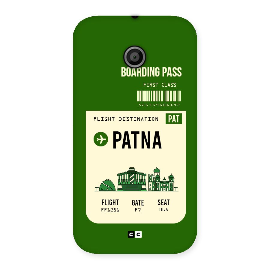 Patna Boarding Pass Back Case for Moto E
