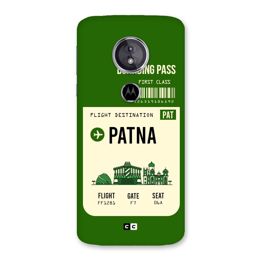 Patna Boarding Pass Back Case for Moto E5