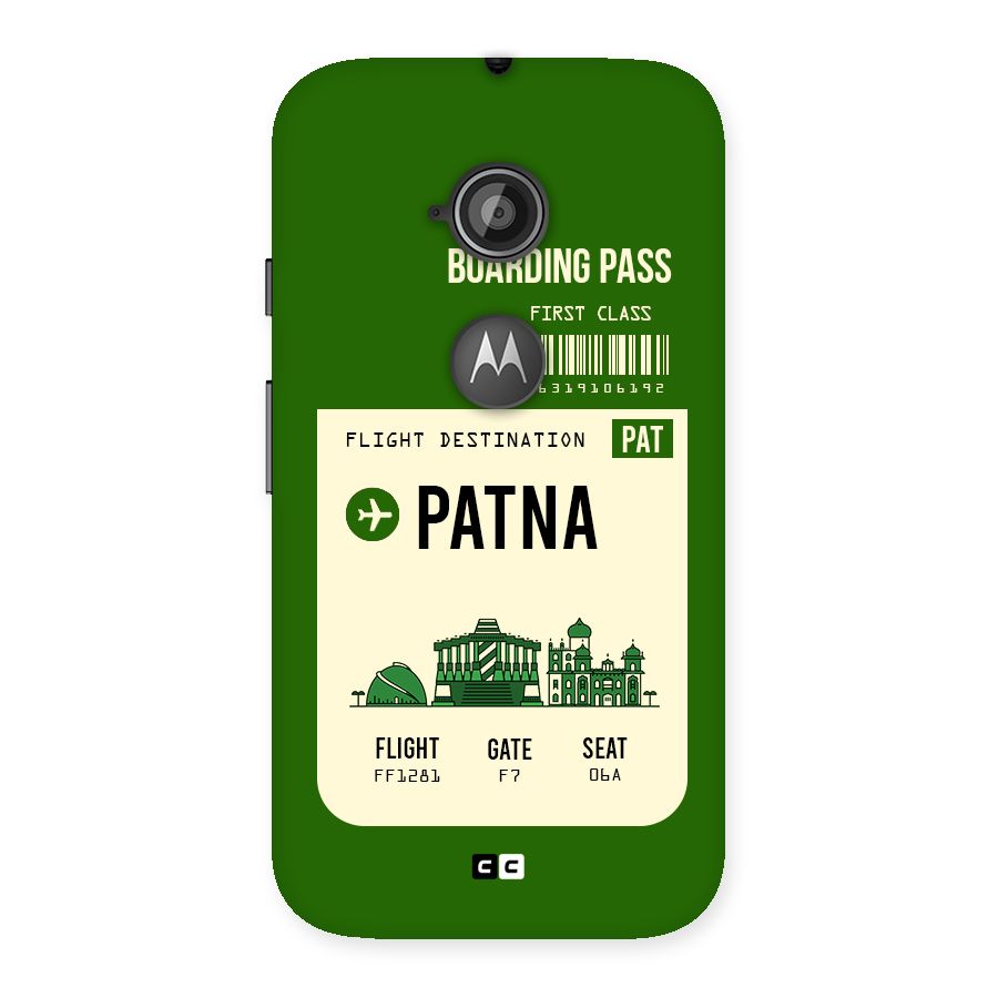 Patna Boarding Pass Back Case for Moto E 2nd Gen