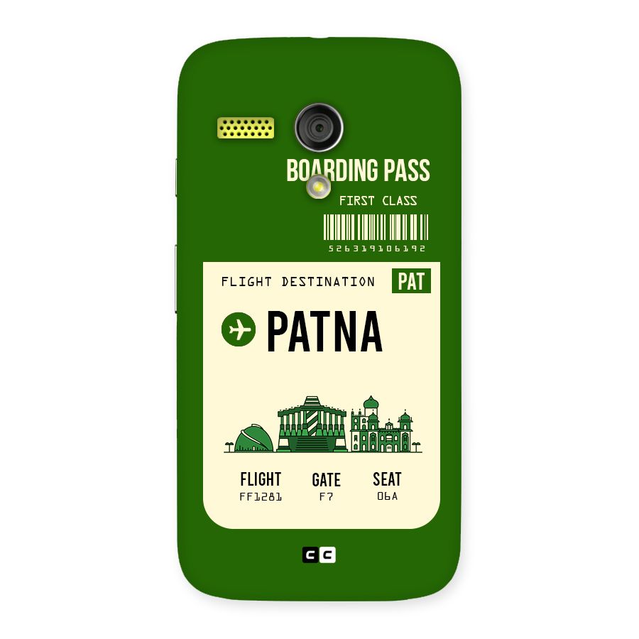 Patna Boarding Pass Back Case for Moto G