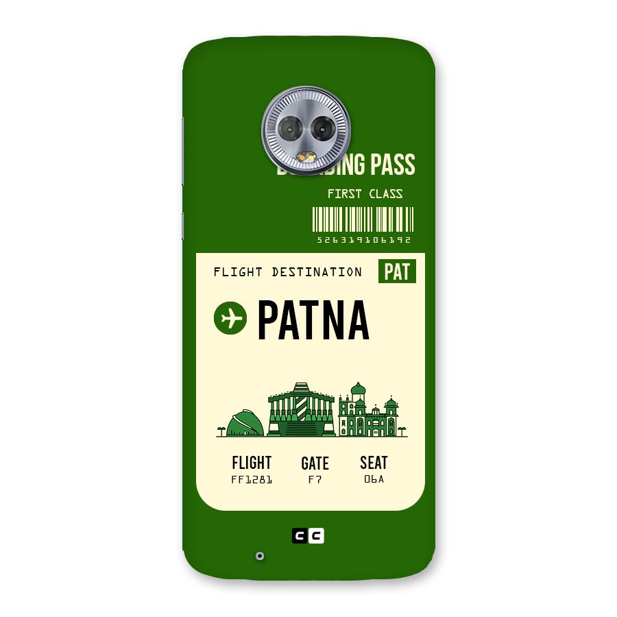 Patna Boarding Pass Back Case for Moto G6