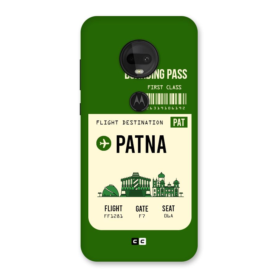 Patna Boarding Pass Back Case for Moto G7