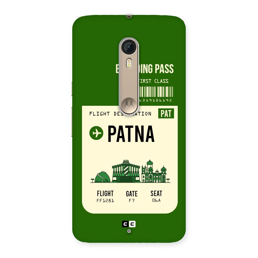 Patna Boarding Pass Back Case for Motorola Moto X Style