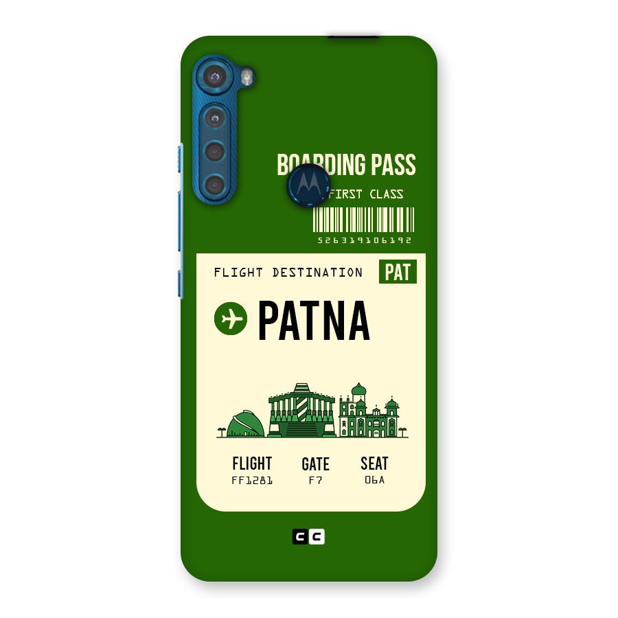 Patna Boarding Pass Back Case for Motorola One Fusion Plus