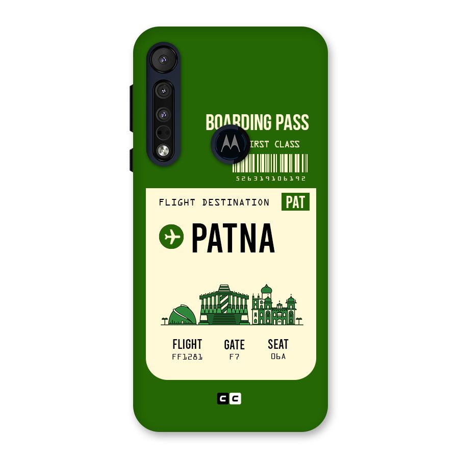 Patna Boarding Pass Back Case for Motorola One Macro