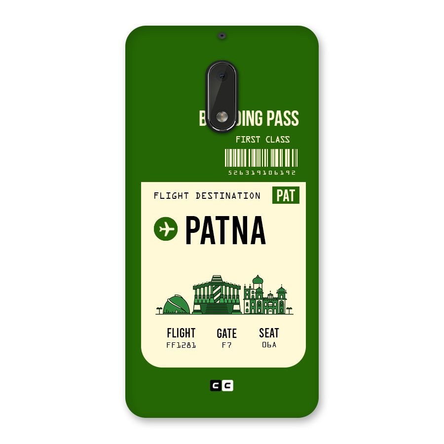 Patna Boarding Pass Back Case for Nokia 6