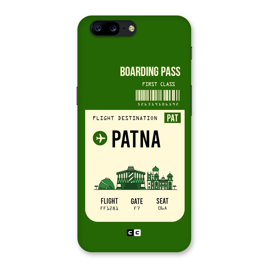 Patna Boarding Pass Back Case for OnePlus 5