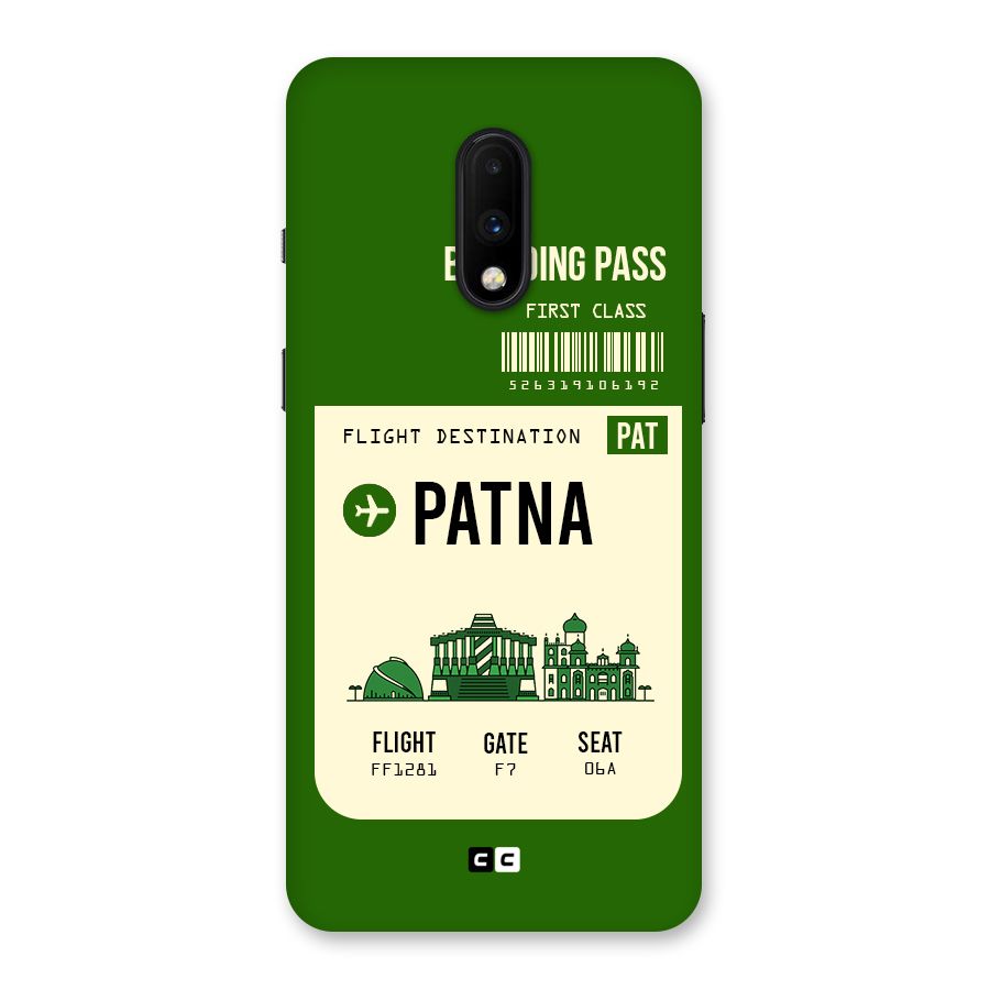 Patna Boarding Pass Back Case for OnePlus 7