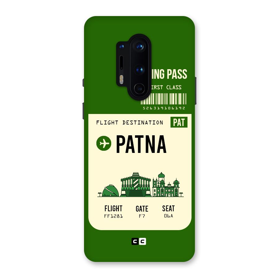 Patna Boarding Pass Back Case for OnePlus 8 Pro