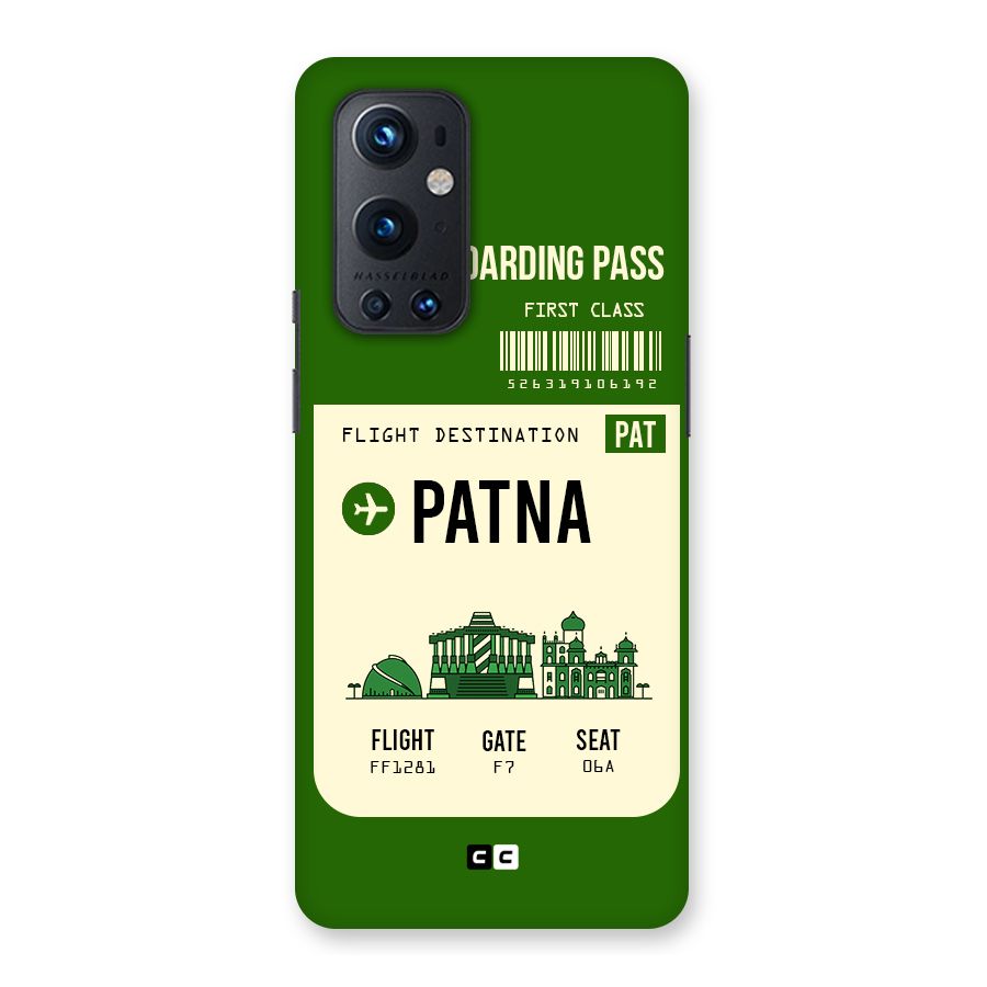 Patna Boarding Pass Back Case for OnePlus 9 Pro