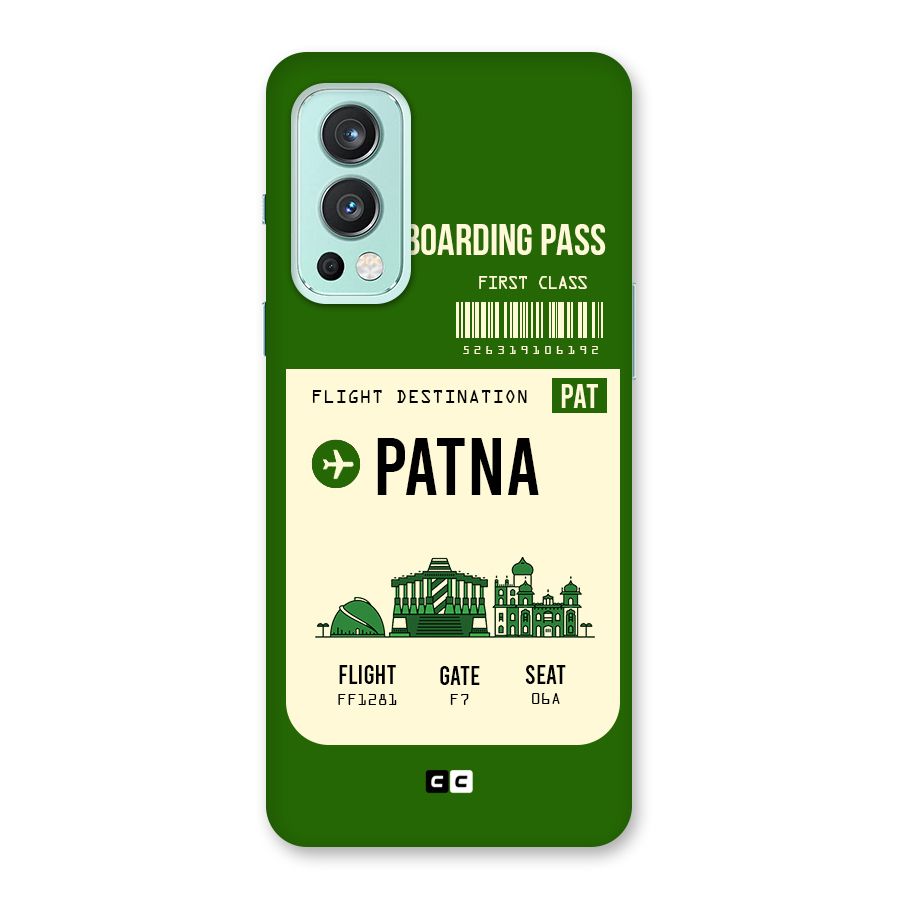 Patna Boarding Pass Back Case for OnePlus Nord 2 5G