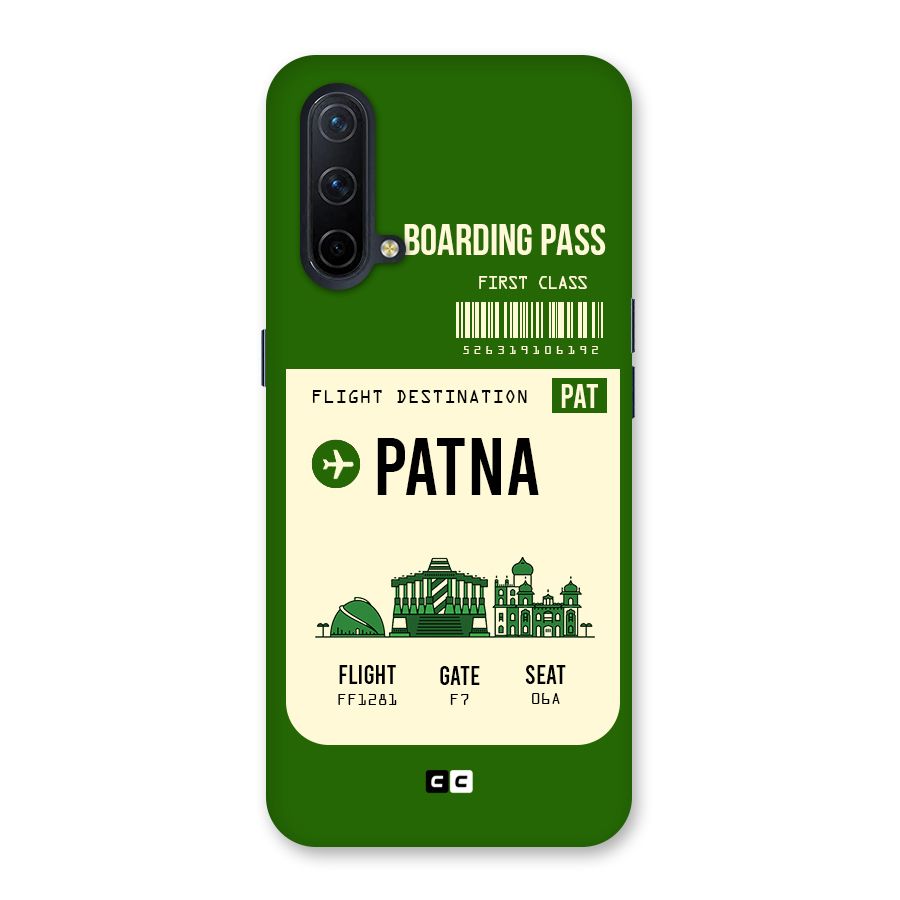 Patna Boarding Pass Back Case for OnePlus Nord CE 5G
