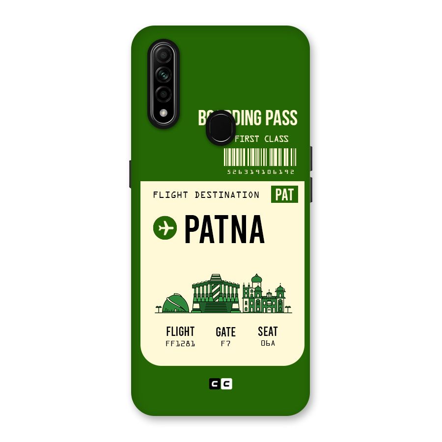 Patna Boarding Pass Back Case for Oppo A31