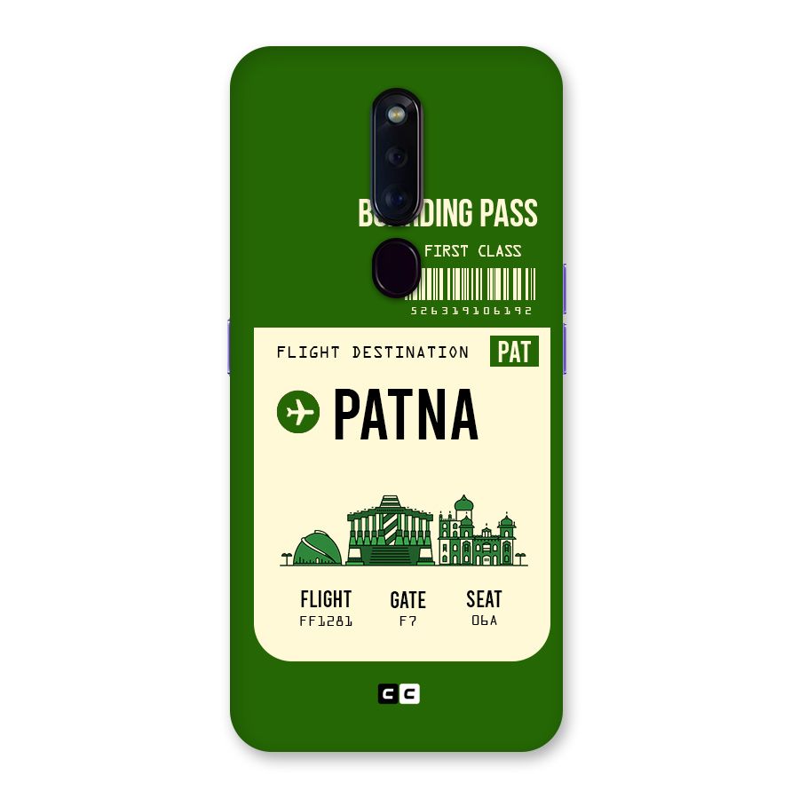 Patna Boarding Pass Back Case for Oppo F11 Pro