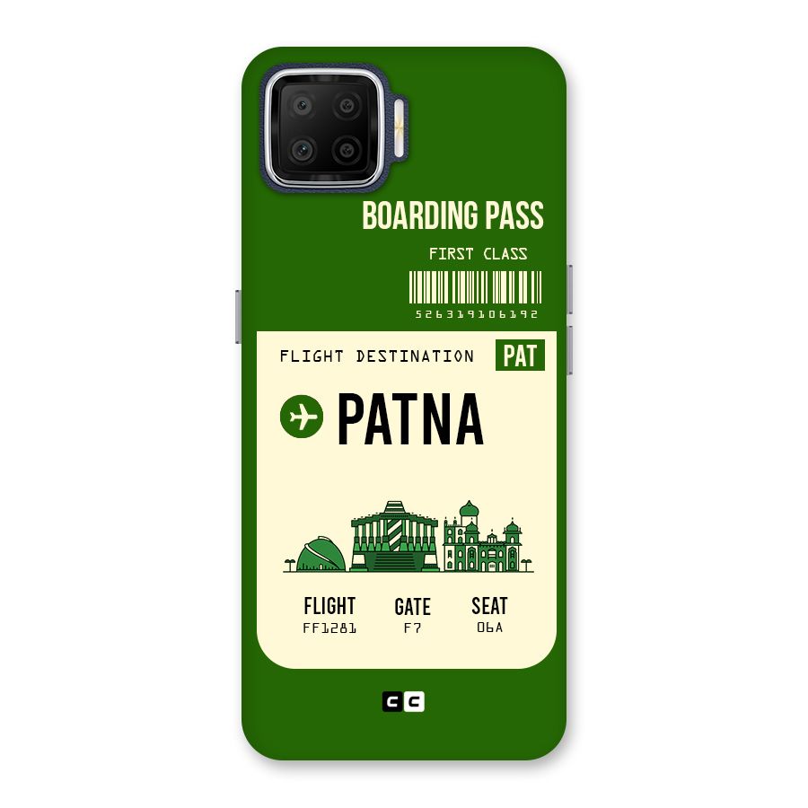 Patna Boarding Pass Back Case for Oppo F17