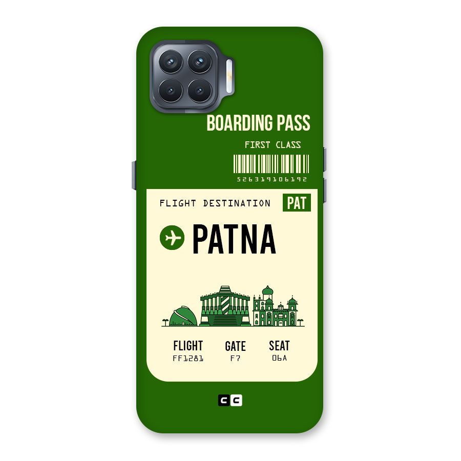 Patna Boarding Pass Back Case for Oppo F17 Pro