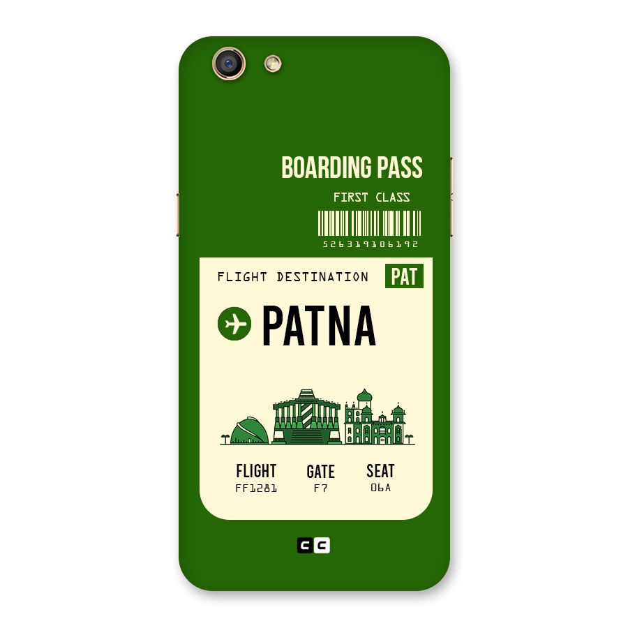 Patna Boarding Pass Back Case for Oppo F3