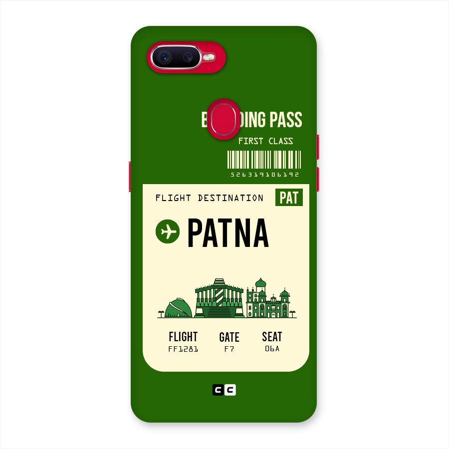 Patna Boarding Pass Back Case for Oppo F9 Pro