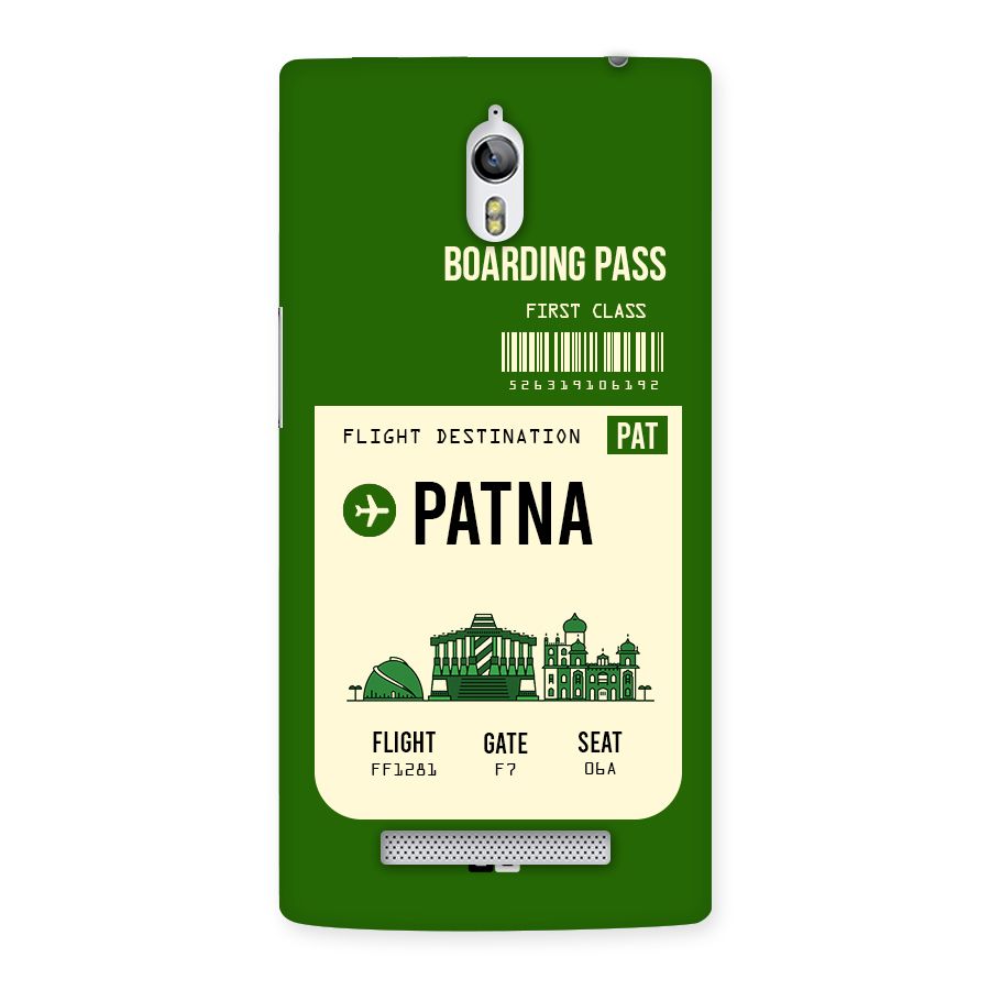 Patna Boarding Pass Back Case for Oppo Find 7