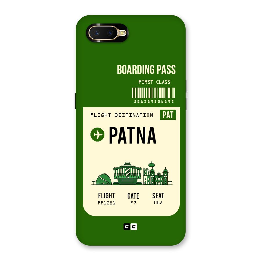Patna Boarding Pass Back Case for Oppo K1